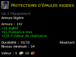 Protections d'épaules rigides