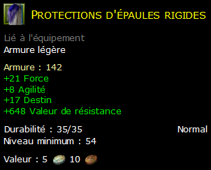 Protections d'épaules rigides