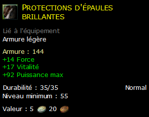 Protections d'épaules brillantes