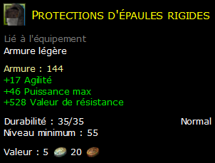 Protections d'épaules rigides