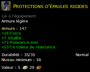 Protections d'épaules rigides