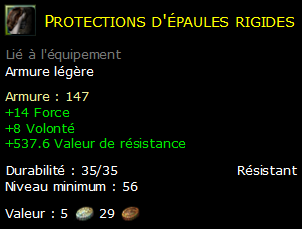 Protections d'épaules rigides