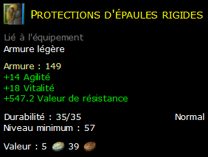 Protections d'épaules rigides