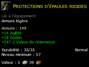 Protections d'épaules rigides