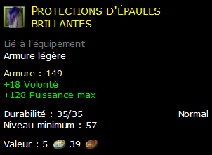 Protections d'épaules brillantes