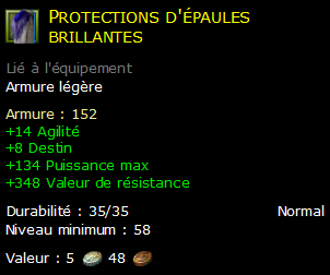 Protections d'épaules brillantes