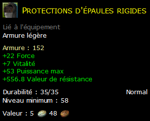 Protections d'épaules rigides