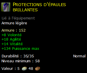 Protections d'épaules brillantes