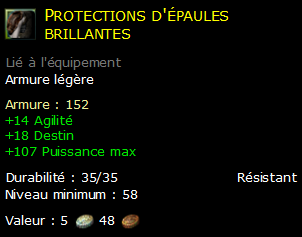 Protections d'épaules brillantes