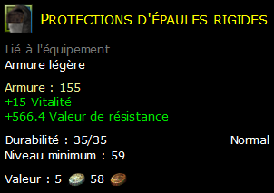 Protections d'épaules rigides