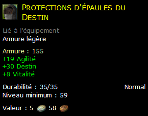 Protections d'épaules du Destin