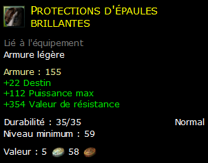 Protections d'épaules brillantes