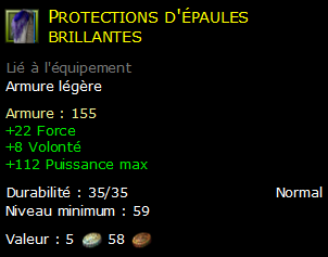 Protections d'épaules brillantes