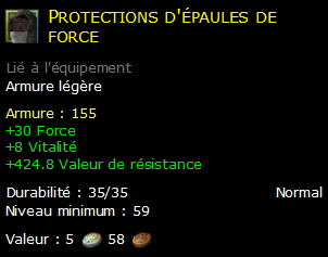 Protections d'épaules de force