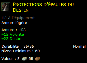 Protections d'épaules du Destin