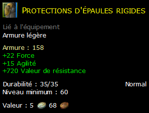 Protections d'épaules rigides