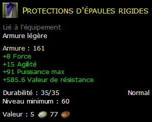 Protections d'épaules rigides