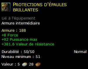 Protections d'épaules brillantes