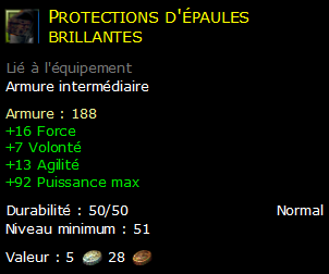 Protections d'épaules brillantes