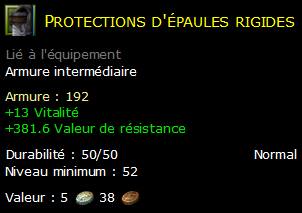 Protections d'épaules rigides