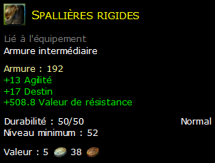 Spallières rigides