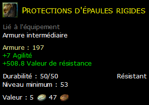 Protections d'épaules rigides