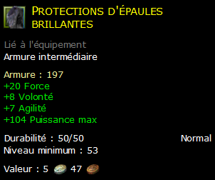 Protections d'épaules brillantes