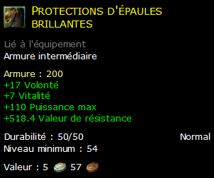 Protections d'épaules brillantes