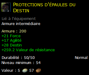 Protections d'épaules du Destin