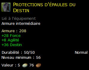 Protections d'épaules du Destin