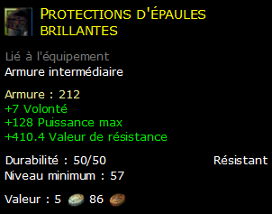 Protections d'épaules brillantes