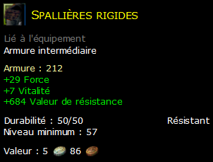 Spallières rigides