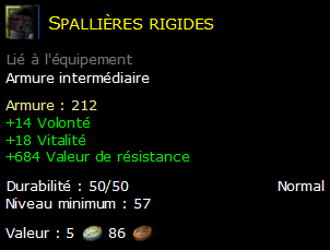 Spallières rigides