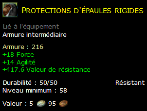 Protections d'épaules rigides