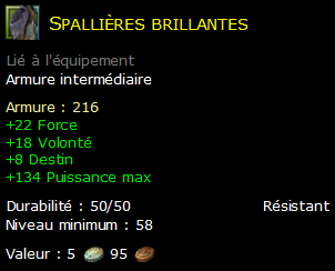 Spallières brillantes