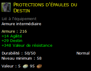 Protections d'épaules du Destin