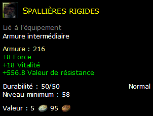 Spallières rigides