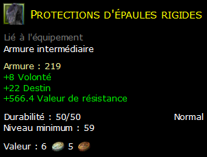 Protections d'épaules rigides