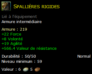 Spallières rigides