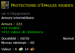 Protections d'épaules rigides