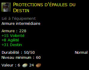 Protections d'épaules du Destin