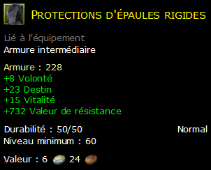 Protections d'épaules rigides