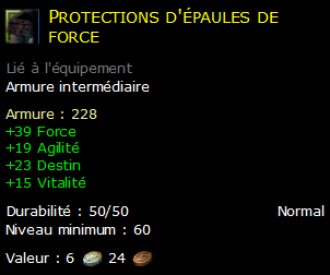 Protections d'épaules de force