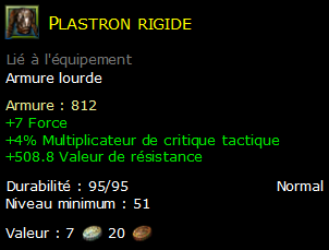 Plastron rigide