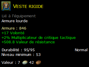 Veste rigide