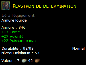 Plastron de détermination