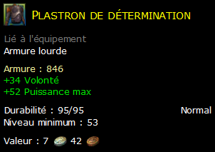 Plastron de détermination