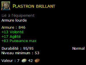 Plastron brillant