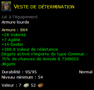 Veste de détermination