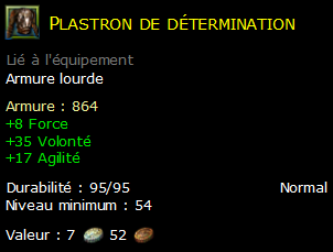 Plastron de détermination